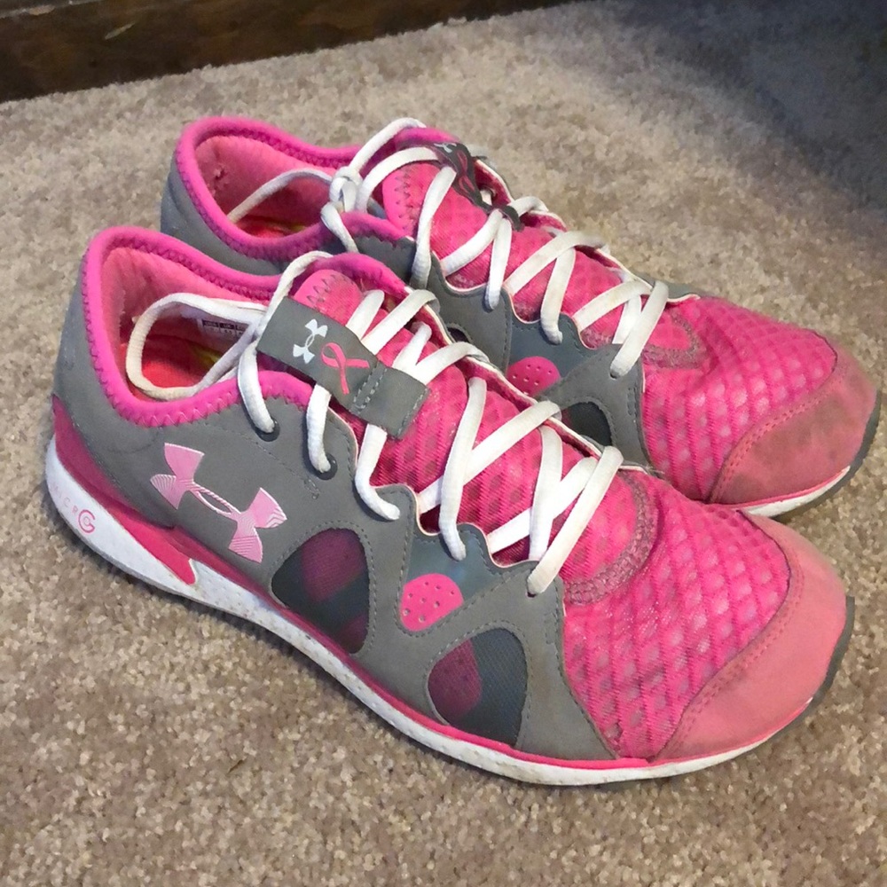 Under Armour running shoes breast cancer awareness